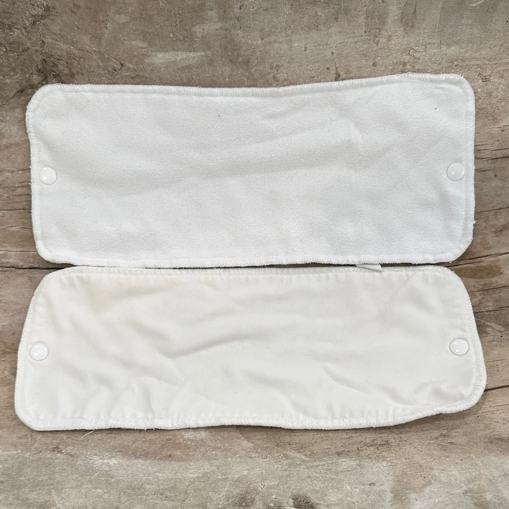 Thirsties DUO large cloth diaper inserts. Pair of snapped inserts USED